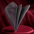 Purple Lilac Bird's Eye Jacquard Woven Pocket Square on Elephant