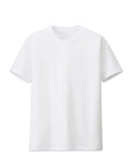Oem customized heavy cotton solid color short sleeved tshirt men's and women's bottoming shirt summer men's half sleeved tshirt