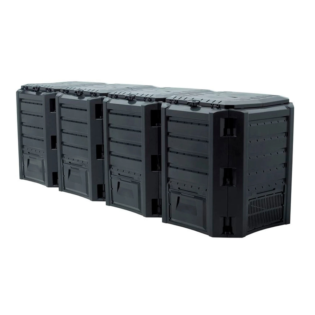 Prosperplast Compogreen Module 1600 L plastic composter in Black 82.6 (height) x 261 (width) x 71.9 (depth) cms