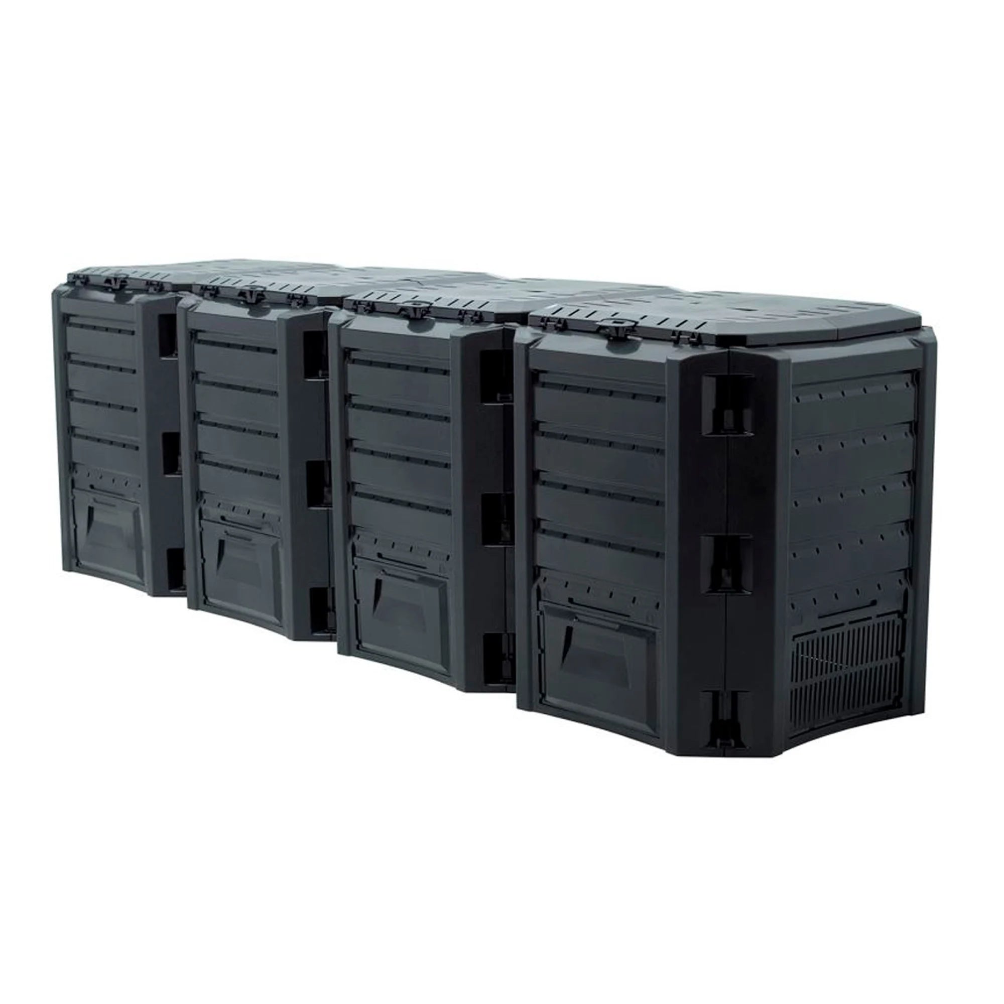 Prosperplast Compogreen Module 1600 L plastic composter in Black 82.6 (height) x 261 (width) x 71.9 (depth) cms