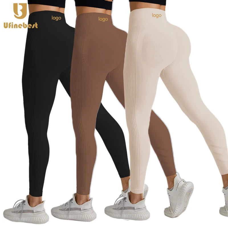 Customize Gym Peach Hip Leggings for Women Workout Butt Lifting Yoga Pants Sports Fitness Yoga Leggings