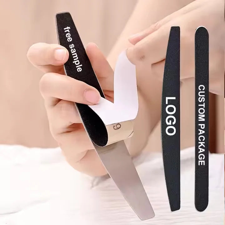 Wholesale Removable Sandpaper Nail File Refills 80/100/150/180/240 Grit Half Moon Replaceable Nail Files for Professional Salon