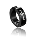 Stainless Steel Earrings Punk Engravable Titanium Steel No Ear Cuff for Men Women /