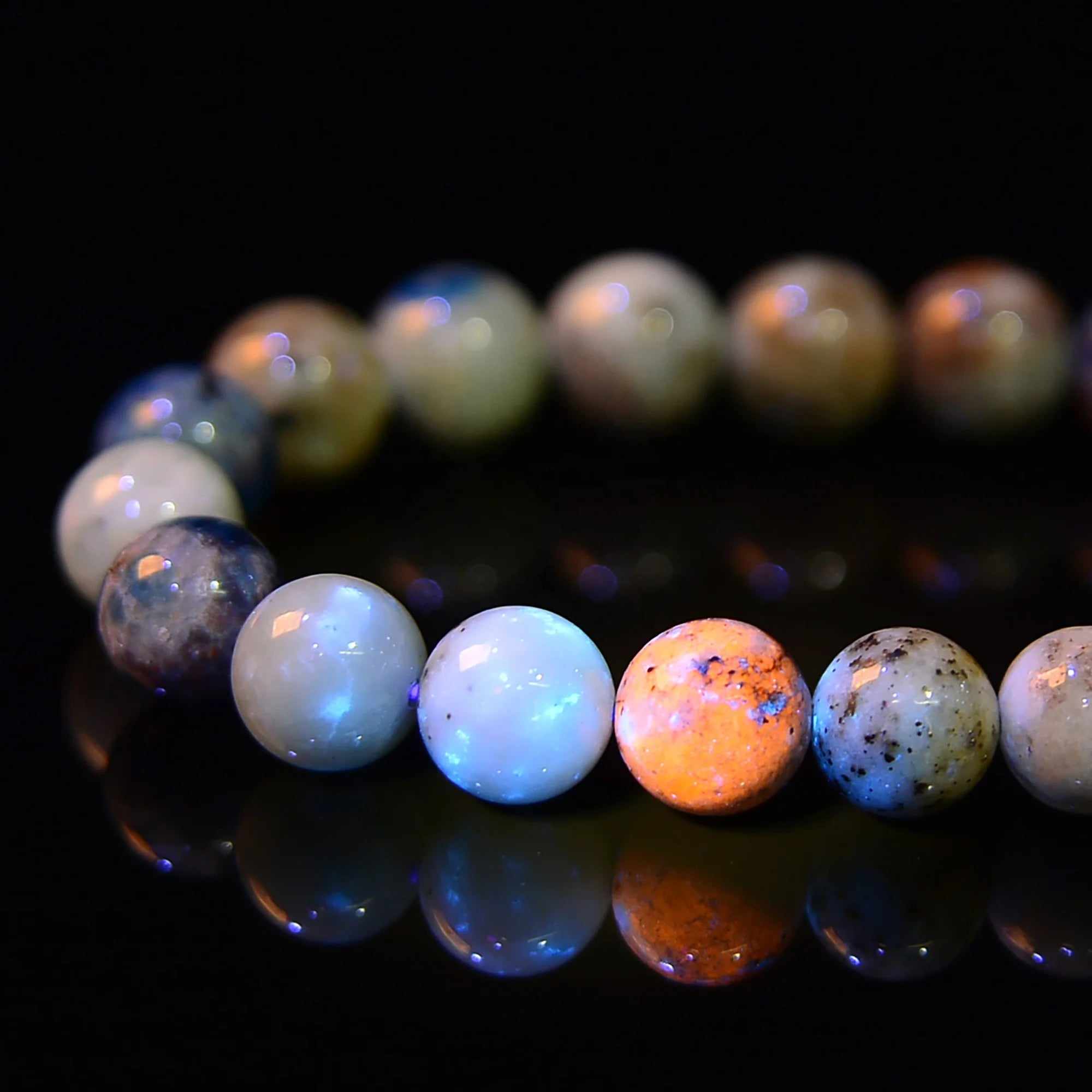 Wholesale Price Natural Hackmanite Sea Sediment Jasper Round Gemstone Stone Beads for DIY Jewelry Necklace Making 6 8 10 mm
