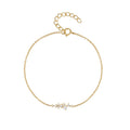 CANNER Simple Elegant Crown Zircon Pendant Bracelet S925 Sterling Silver Exquisite 18K Cluster Gemstone Bracelet for Women