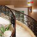 Ornamental Steel Modern Black Powder Coated Stair Rail and Handrail for Villa Indoor or Garden Stairs From Vietnam