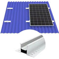 Solar Panel Bracket Mounting Mini Rail on Corrugated Sheet Metal Roof