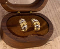 Luxury Timeless Chic Delicate Croissant Shape 18K Yellow Gold Huggie Earrings for Formal Wear