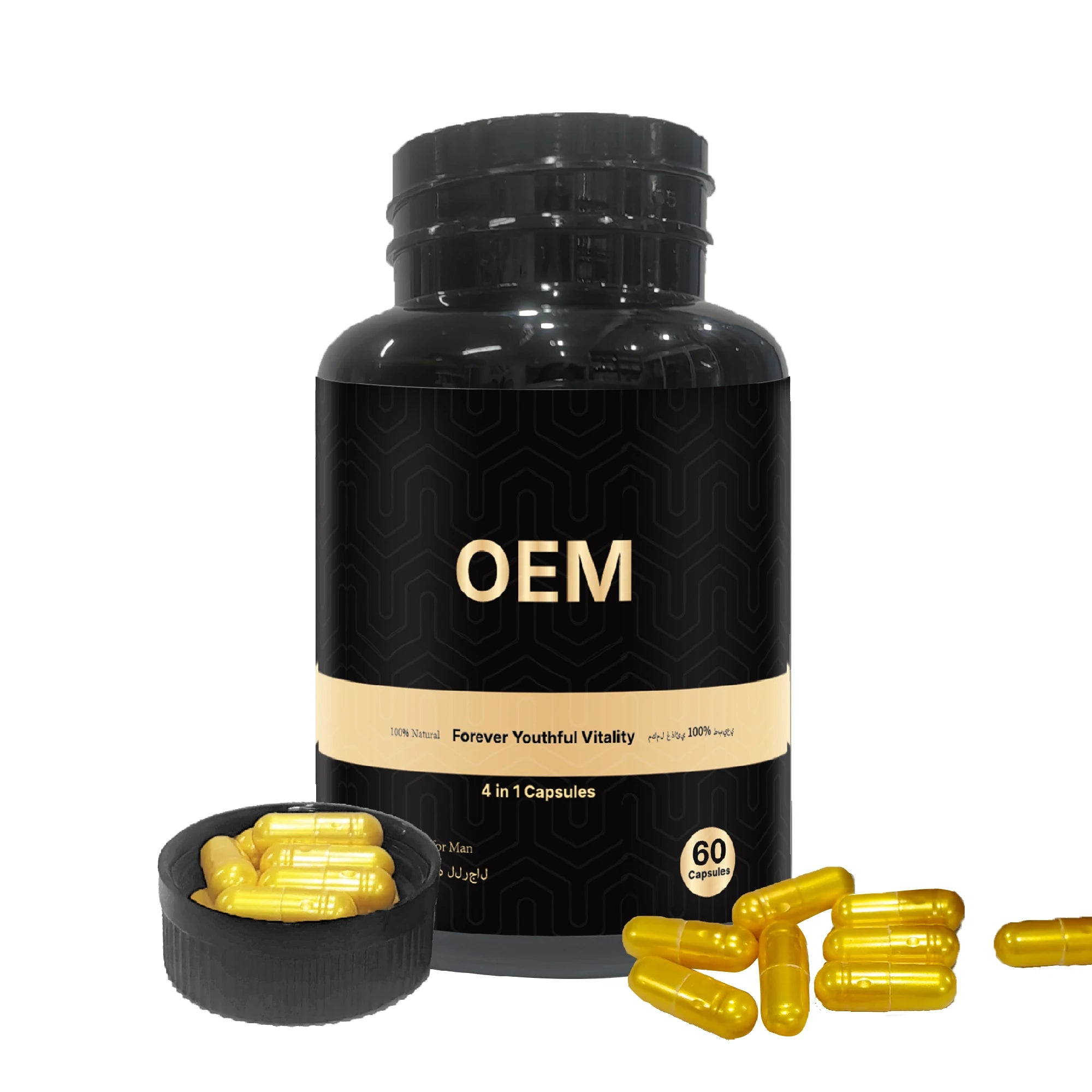 Private Label OEM High Quality Male 4 in 1 Capsules Health Supplements Energy Sustainer for Adults