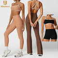 Hot New Arrival Women Rib Sportswear Active Gym Wear Set Fitness Clothing Gym Fitness Sets Women