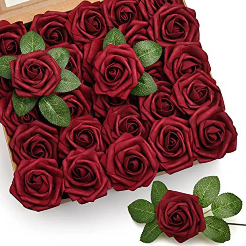 Turkey Supplier Bulk Centerpiece Large Plastic Wedding Decoration Wall Christmas Valentine Day Wholesale Rose Flower Artificial