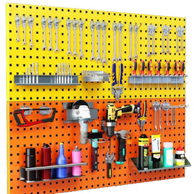 1500*450mm1.4mm Custom Garage Workshop Pegboard Panel Durable Metal Wall Mounted Tool Organizer