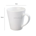 Wholesale Custom Hot Sale Modern v Shape Sublimation Coating White 350ml Porcelain Conical Ceramic Mug Box Packed for Promotion
