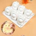 Wholesale 6 Cavity Little Hamster Silicone Mold DIY Moose Cake Mold Decoration Baking Tools for Making Chocolate