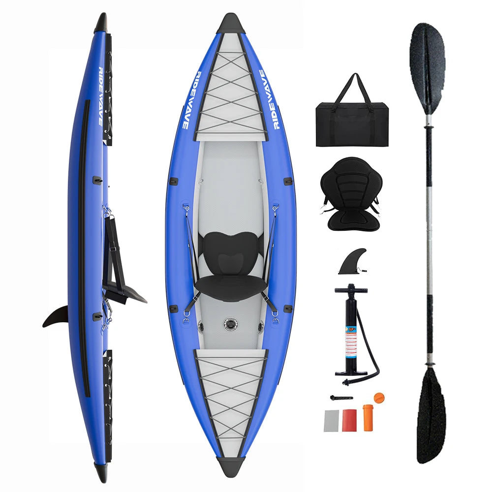 Heavy Duty PVC with High Pressure Drop Stitch Floor Customized 1/2 Person Racing Sport Inflatable Boat Inflatable Kayak