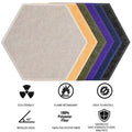 Hexagonal DIY Wall Decoration Multi-Color Options Polyester Acoustic Panels Noise Absorption Graphic Design