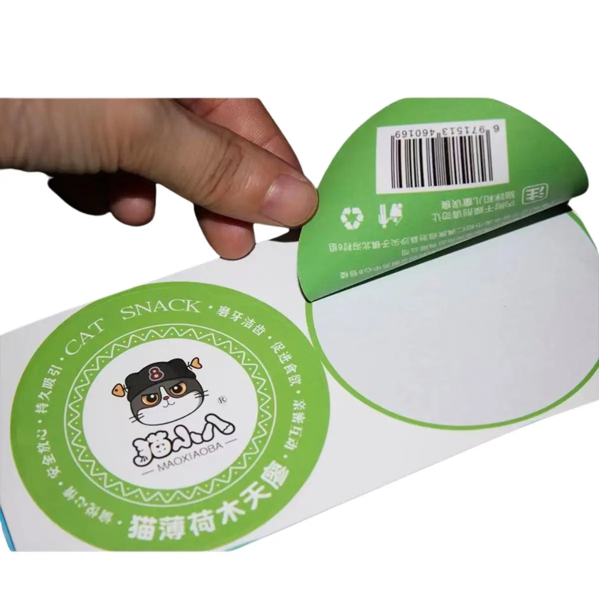 Round Clear Logo Plastic Stickers Label Printing Customized OEM Writable Sticker Double Sided Printing Waterproof Label
