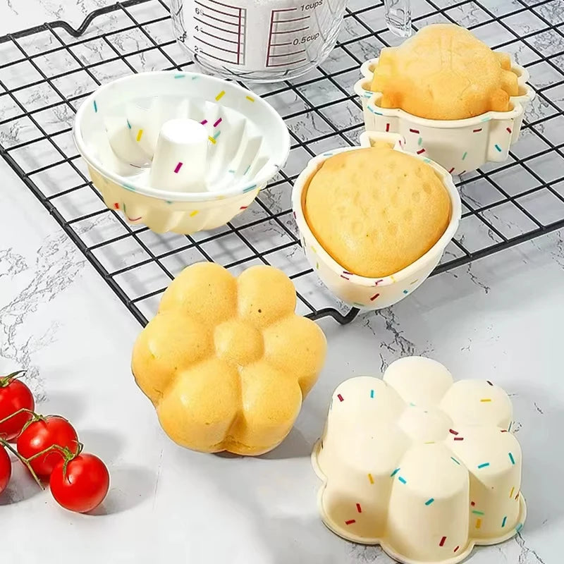 Silicone Multi-shape Cake Mold Kitchenware Doughnut Baking Mould  DIY Baker Mould for Baking & Pastry Tools