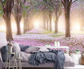 Road Forest Wall Mural Tree Wallpaper Large Bedroom Mural Park Scenery Wallpaper Living Room Room Decor