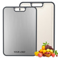 Custom Pure Cut Titanium & Wheat Straw PP Double Sided Titanium Chopping Board Pure Titanium Cutting Board Custom for Kitchen MegaBDM