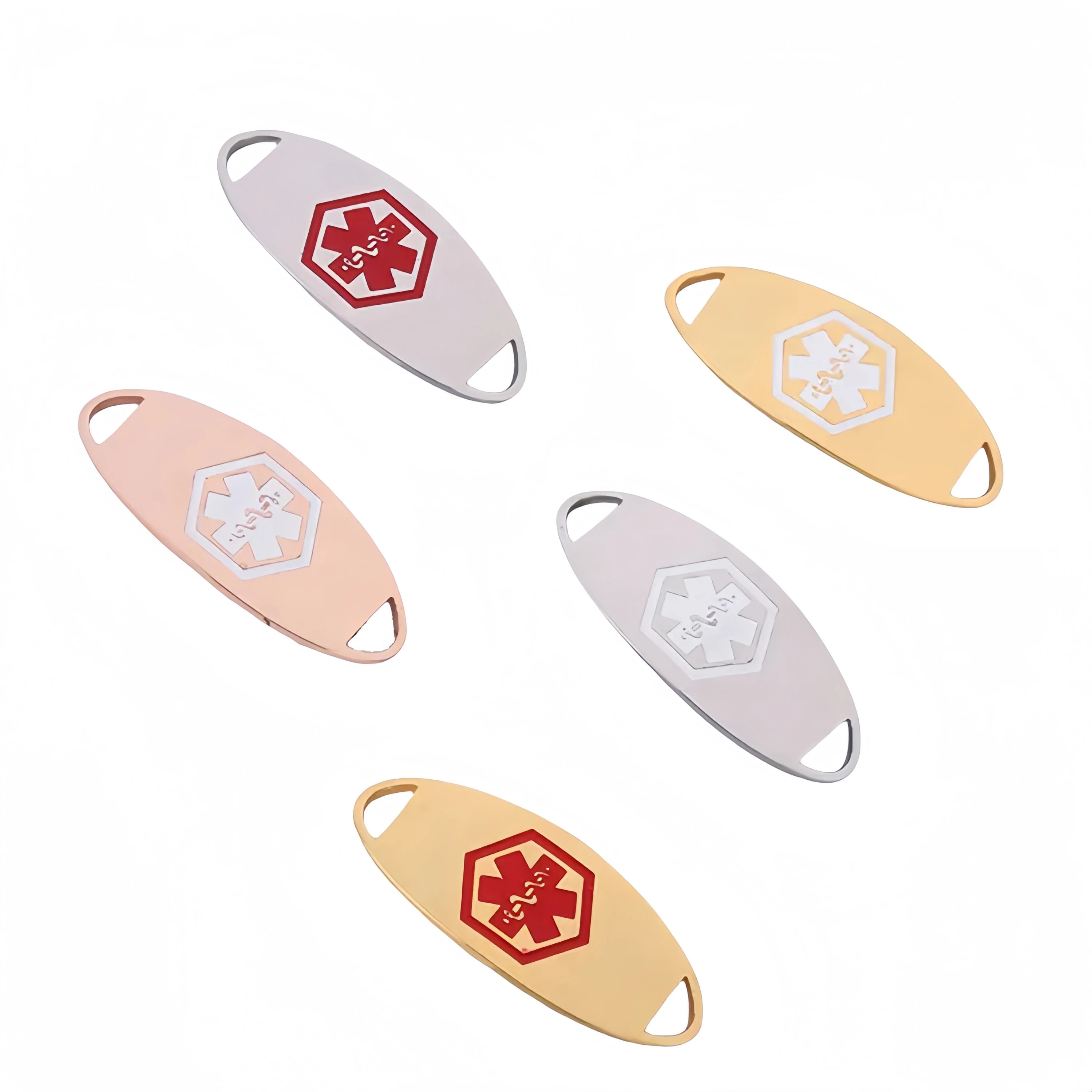 Custom Engraved Stainless Steel  Medical ID Alert  Tags