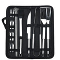 Free Portable Bag BBQ Gifts Stainless Steel Grilling Cooking Gifts Tool Set 18pcs Grill Accessories