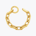 Latest 18K Gold Plated Stainless Steel Jewelry O Button Chunky Chain Tarnish Free for Women Waterproof Bracelet B242443