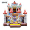 Customized Commercial PVC Inflatable Bouncy Bounce House Combo   Jumping Castle With Slide for Kids Play
