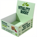 Biodegradable Chocolate Protein Bars Snack Packaging Box Cardboard Counter Display with Recycled Materials for Food Industry