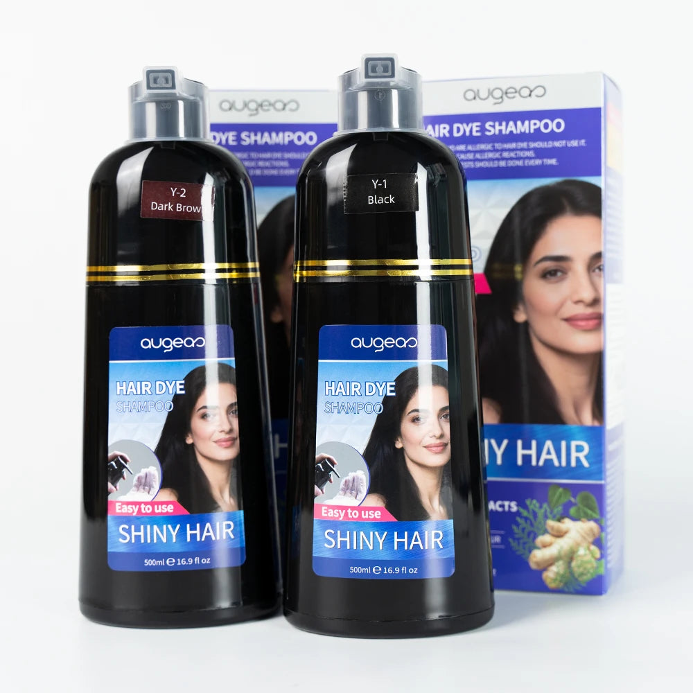 Cheaper Price Best Quality Augeas New Arrival Good Affordable Cover Gray Dye Bubble Plant Natural Herbal Black Hair Shampoo