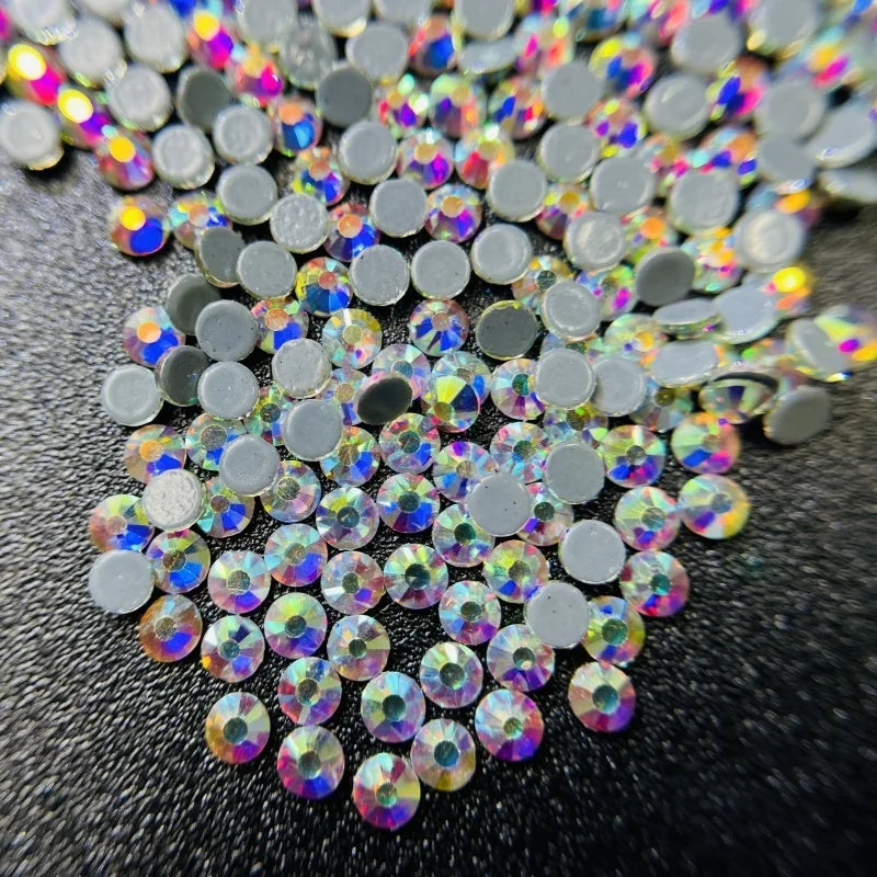 Premium Hot Fix K9 Glass Round Rhinestones Crystals Stones Gems Diamonds Hotfix Rhinestones Bulk