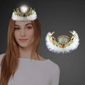 Light-Up Tiara Plastic Crown Perfect Birthday Accessory with Foil Tincel for Birthday Costume Party Decoration
