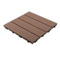 Hot Selling Interlocking Anti-Slip Brushed WPC Composite Decking Tiles for Outdoor Flooring Living Room Kitchen-Waterproof