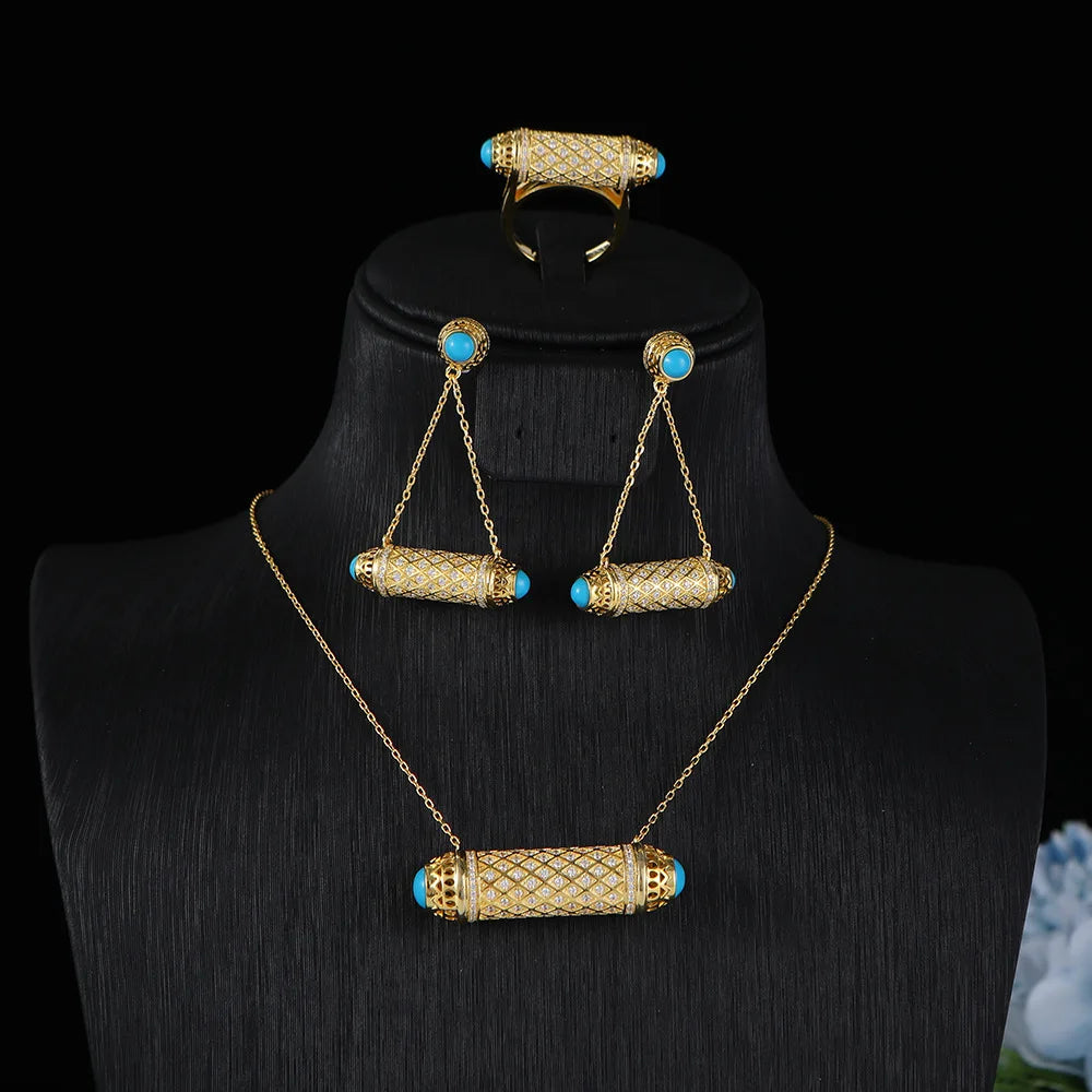 Fashion Jewelry Sets Trendy and Religious 3pcs Jewelry Sets for Middle East Market