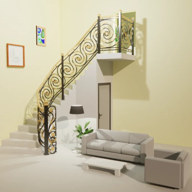 Wrought Iron Stair Railings for Elegant Interiors  Vietnam Supplier of Decorative Stair Rails for Classic and Modern Homes