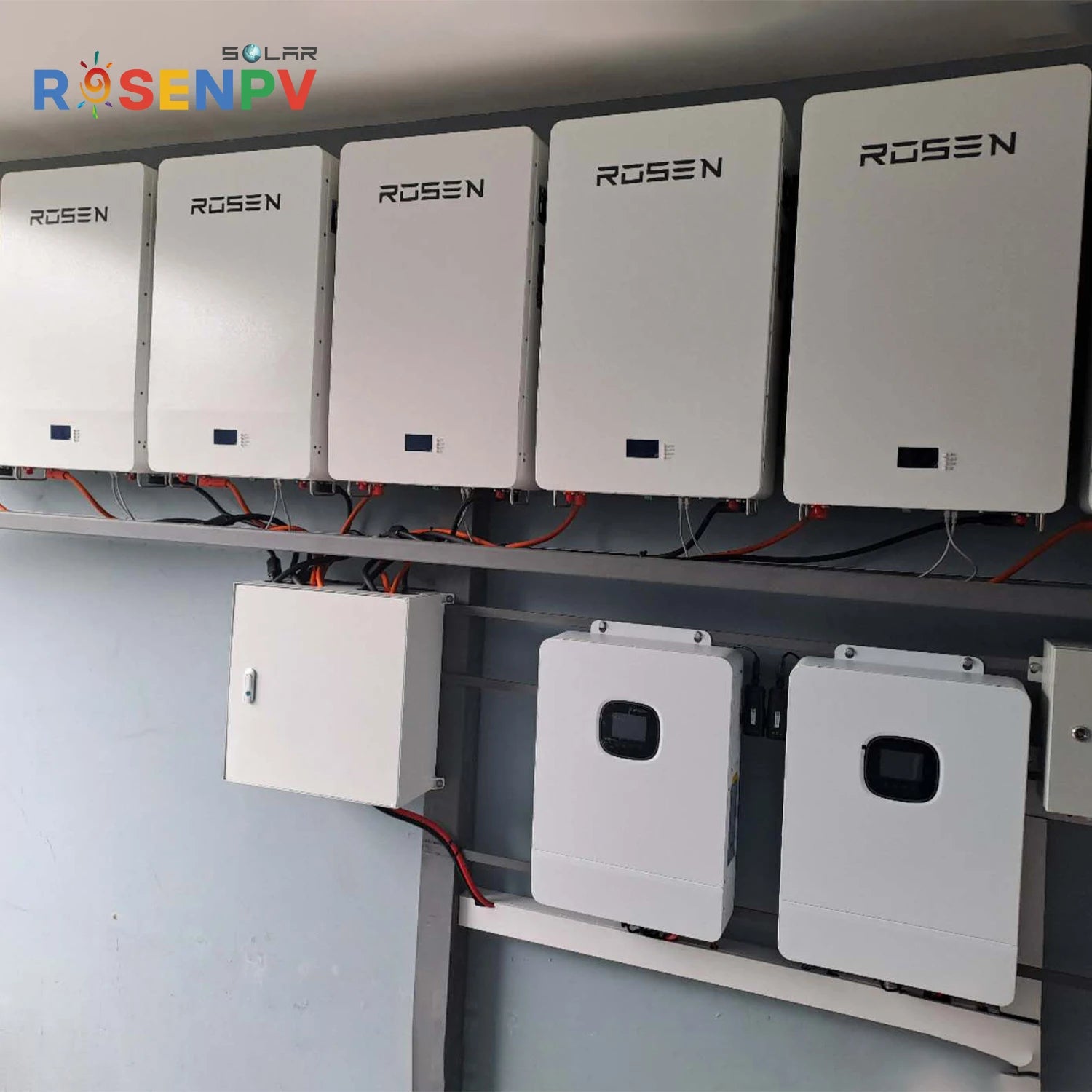 Rosen 10KW Hybrid Solar System with 10KWH Complete Solar Panels Hybrid System