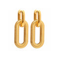 Nabest 18K Gold Plated Hypoallergenic U-shape Hoop Earrings Waterproof Stainless Steel Women Fashion Earring