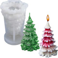 Conifer Christmas Tree Candle Mold Suitable for Candle Making Aromatherapy Wax Epoxy Casting Soap Christmas Party Decoration