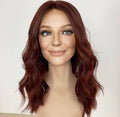 Reddish Brown Double Drawn European Human Hair 13x4 Hd Transparent Lace Wigs Free Part Loose Wave 100 Percent Human Hair Wigs