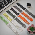 RYB Super Magnetic Force Waterproof Breathable Two Colors Fixed Connector Silicone Strap for Iwatch 45mm 49mm 44mm