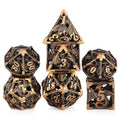 Wholesale Hollow Metal Dice Dragon 7PCS DND Dice Set Custom Metal Dnd Dice with Metal Gift Tin for Dungeons and Dragon RPG