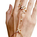 Simple Designer Zircon Flower Fashion Bracelets Women Elegant Plant butterfly Finger Fine Fashion Jewelry Bracelets Bangles