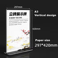 Hookei Plastic Sign Holder Clear Acrylic Table Stand A4 A5 A6 Size Price List Acrylic Holder for Store