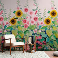Made Germany Photo Wallpaper Murals Flower Meadow Pink Green Non Woven Vinyl Wall Mural Modern Design Highly Bedroom Hospital