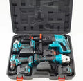 Hot Selling Cordless Plastic Box Combination Kit 4 in 1 Brushless Impact Wrench Angle Grinder Hammer Drill Power Tool Set