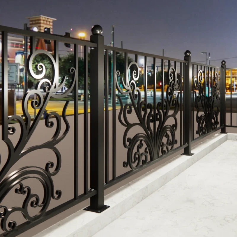 From Vietnam Modern Artistic Wrought Iron Balcony Railings Handcrafted Trusted Supplier with 1 Year Warranty