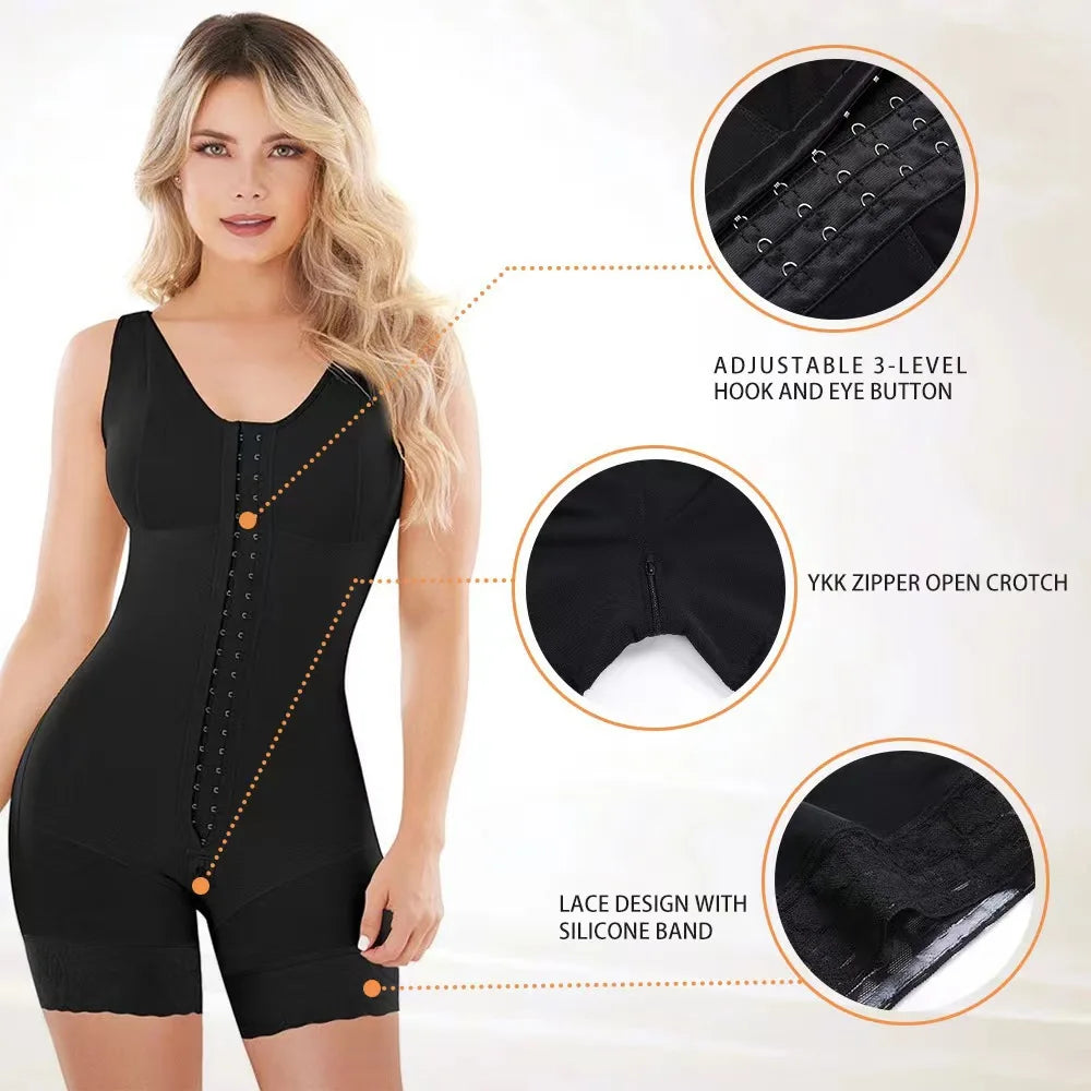 Plus Size Women's Sports Bodysuit & Jumpsuit High Waist Tummy Control Butt Lifting with Front Buckle Shapewear Bodysuit Playsuit
