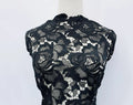 Haute Couture Black Floral Guipure Embroidered Lace Fabric
