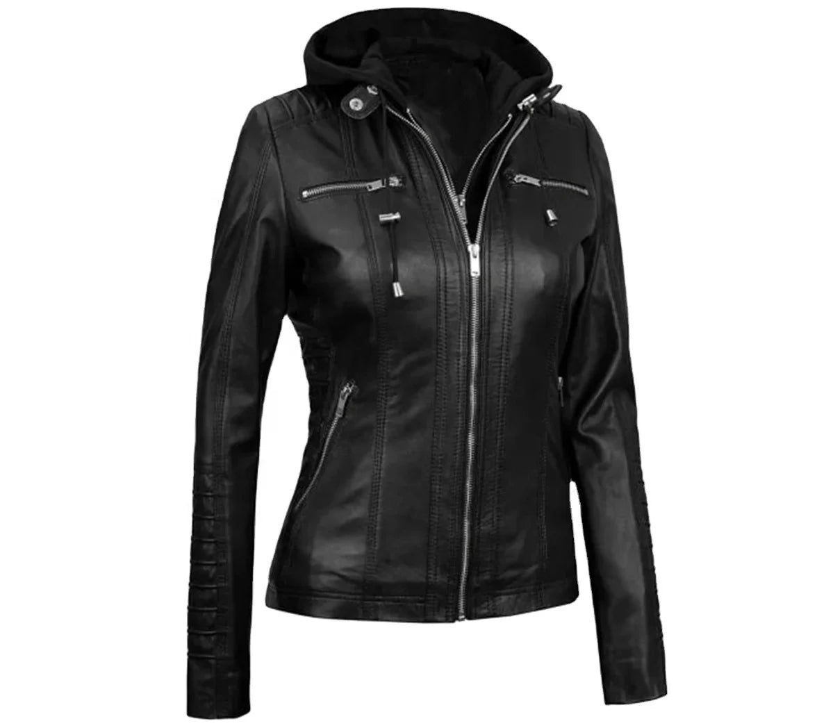 Autumn Black Biker Fitness Hot Selling Leather Jacket for Women New Style Multi-color Leather Jacket Coat Female Casual Jackets