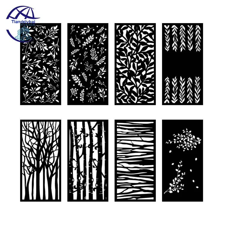 Decorative Exterior Indoor Aluminium Laser Cutting Panel Laser Cut Screens Perforated Aluminum Panel